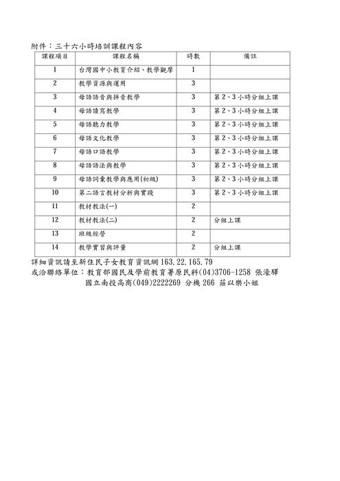 教育部推動新住民語文教育-辦理教學支援人員研習圖片