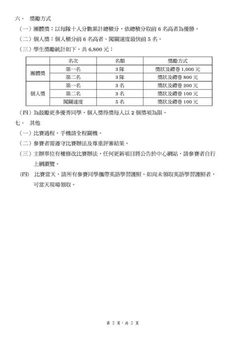 【競賽】104年勇闖英文擂臺秀圖片