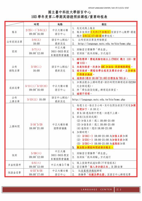 【課程】103-2多益英文證照班圖片
